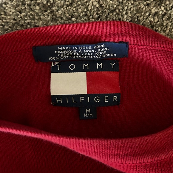 TOMMY HILFIGER - Red, White, and Blue cropped sweater ! - Picture 3 of 3
